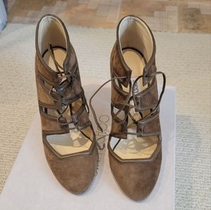 Jimmy Choo Suede Lace Up Booties